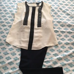 Ann Tay Navy blue ankle pants